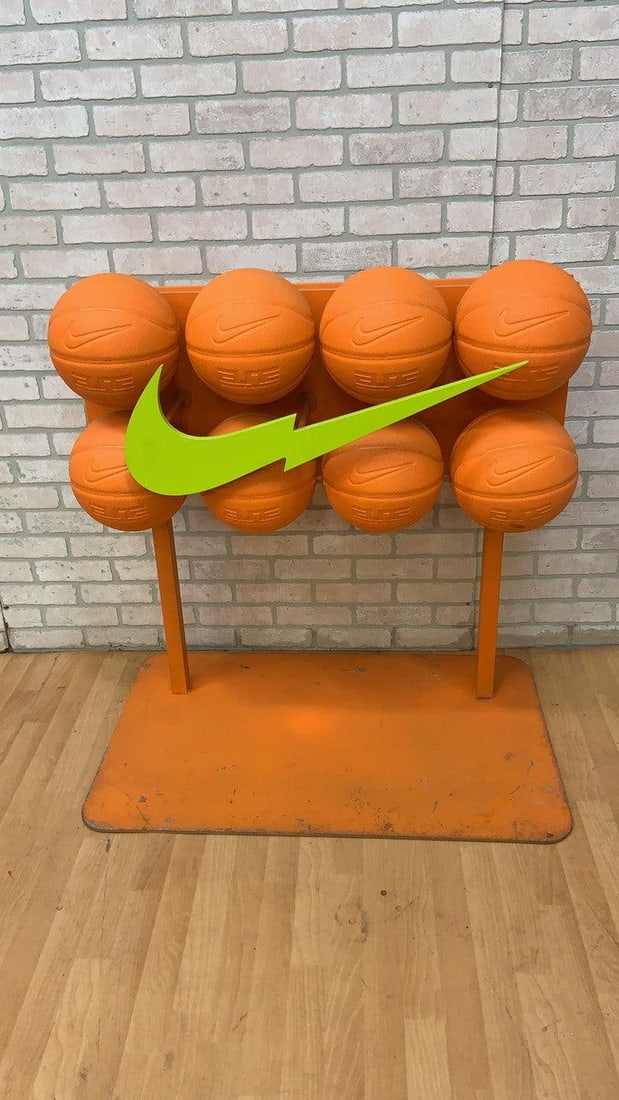 Vintage Nike Basketball Shelf End Table - Set of 2 - 9