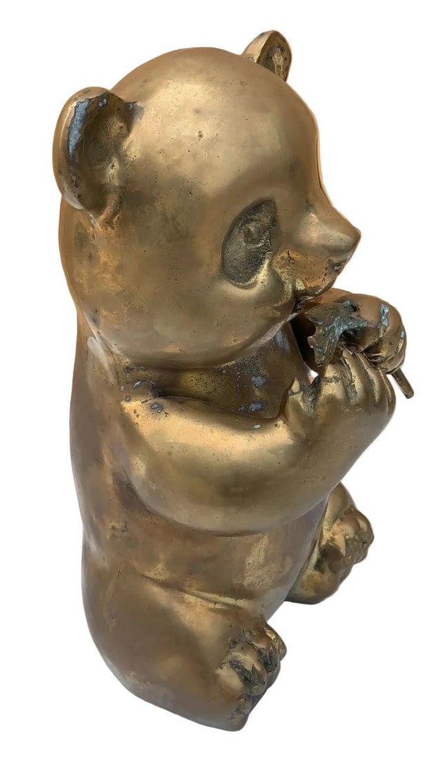 MCM Brass Panda Statue Figurine - 3