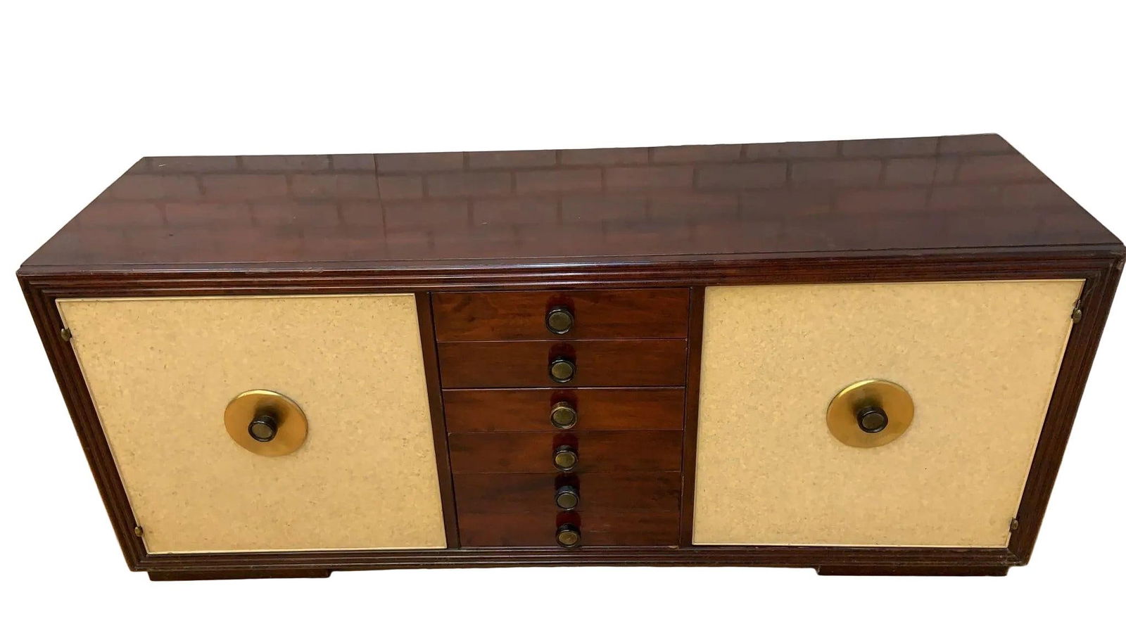 Art Deco Mahogany & Cork Sideboard by Johnson Furniture - 8
