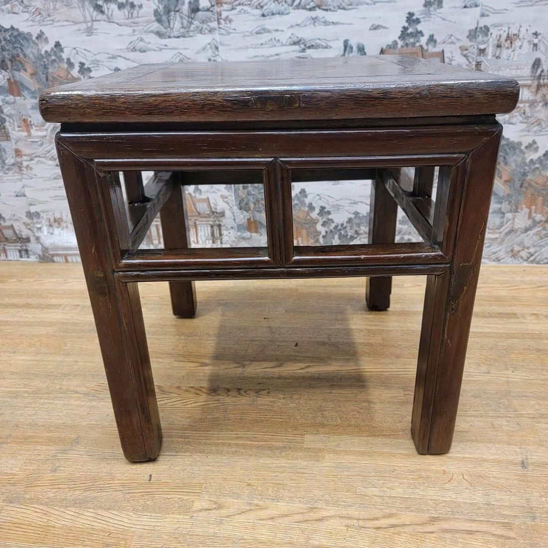 Antique Shanxi Province Elm Square Side Table - 4