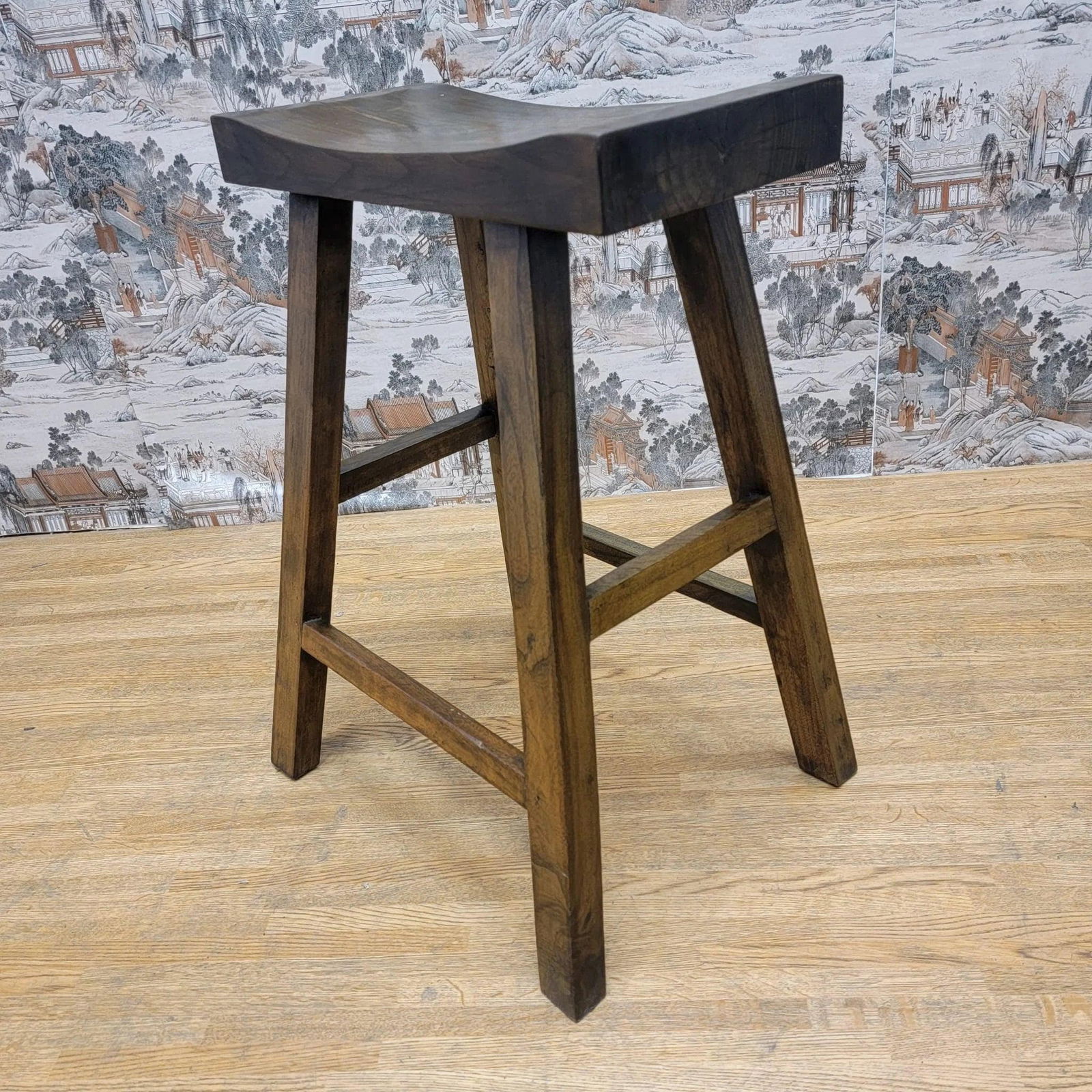 Antique Shanxi Province Elm Stool - 7