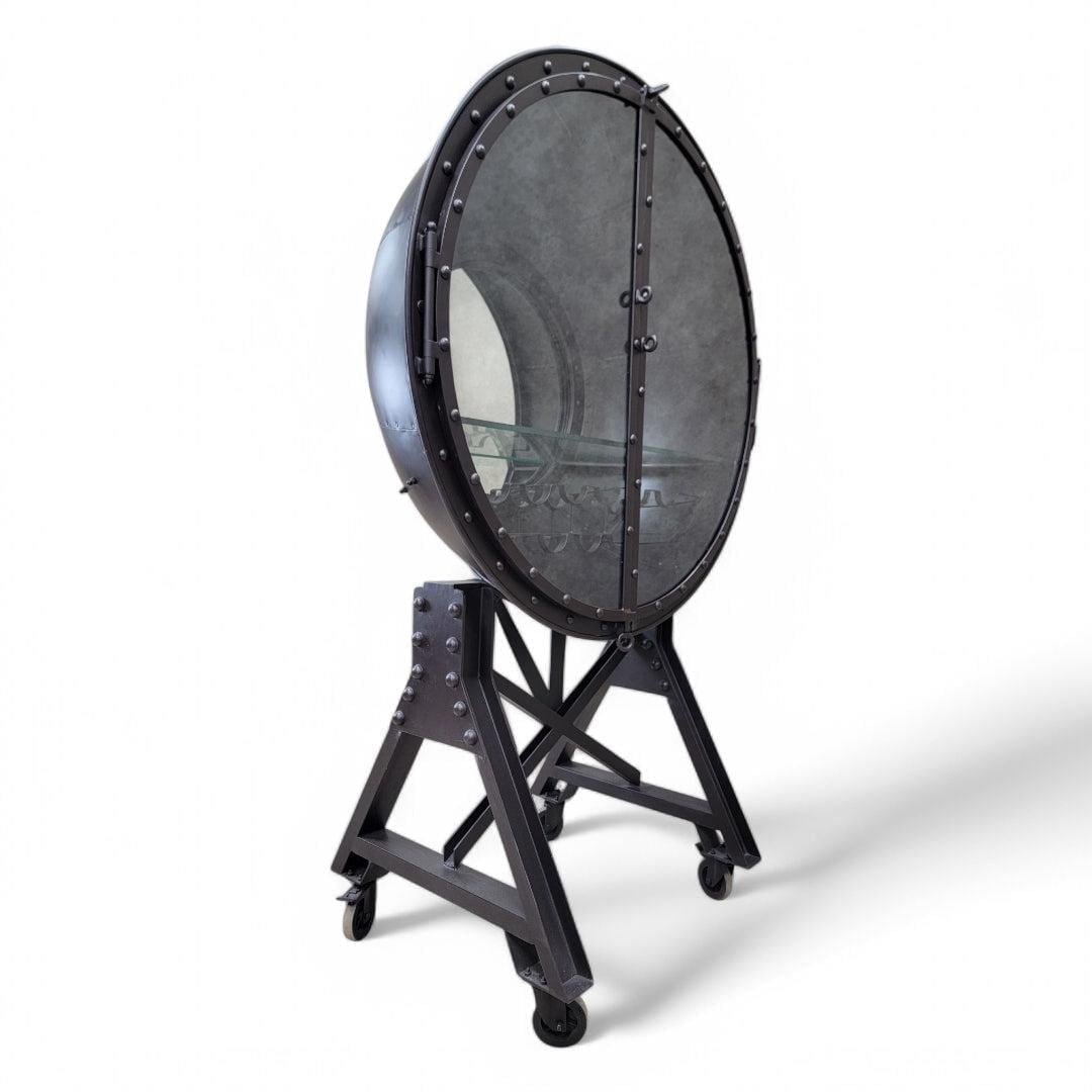 Industrial Modern Cannonball Bar Cabinet - 10