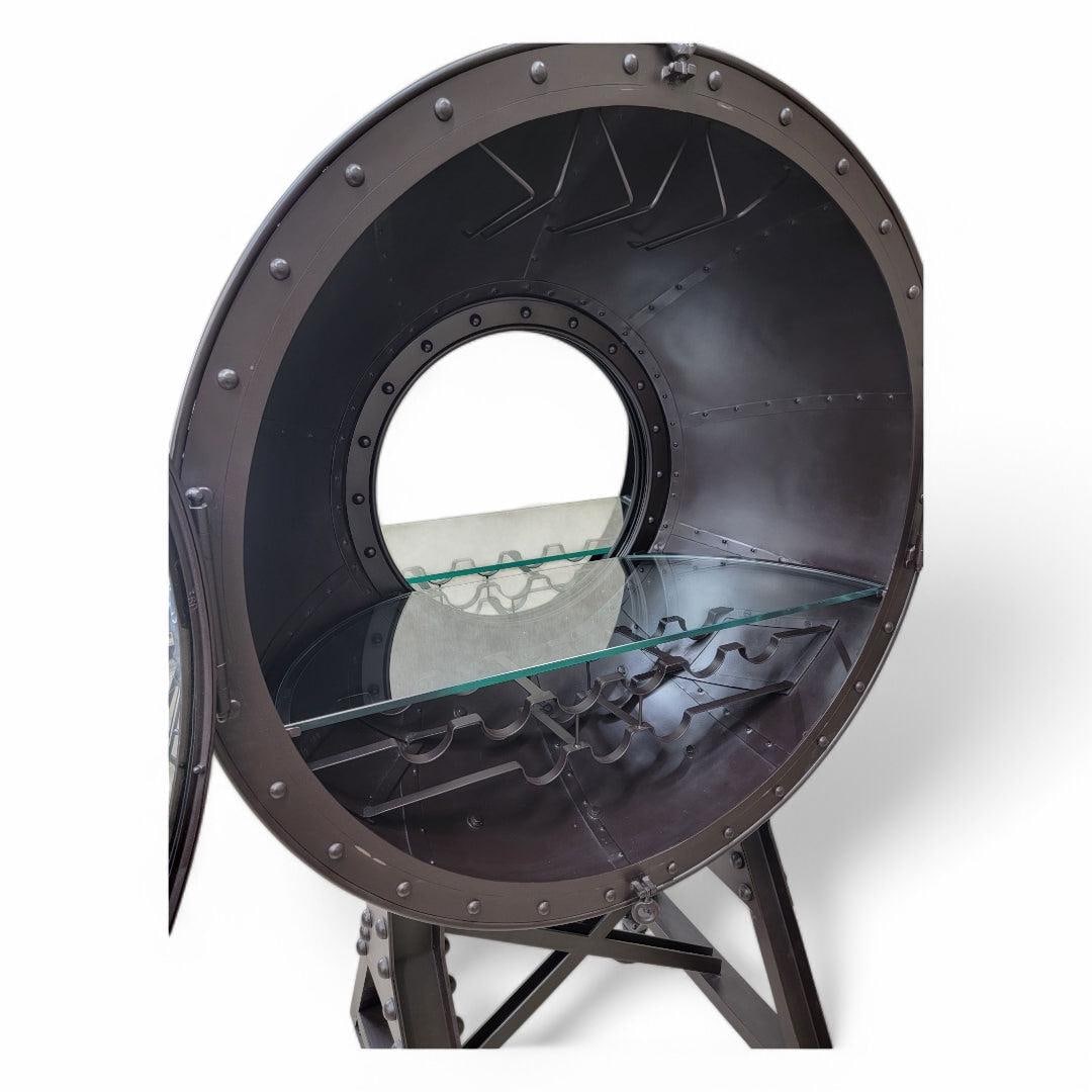 Industrial Modern Cannonball Bar Cabinet - 5