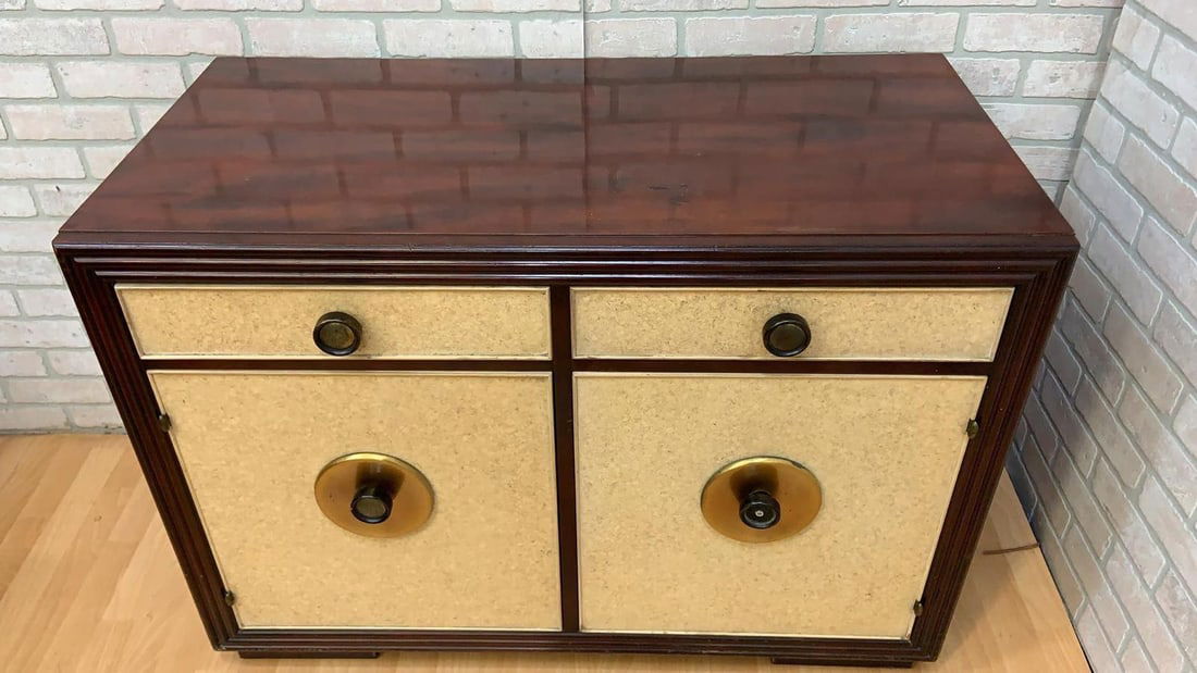 Art Deco Mahogany & Cork Buffet Cabinet by Johnson Furniture - 6