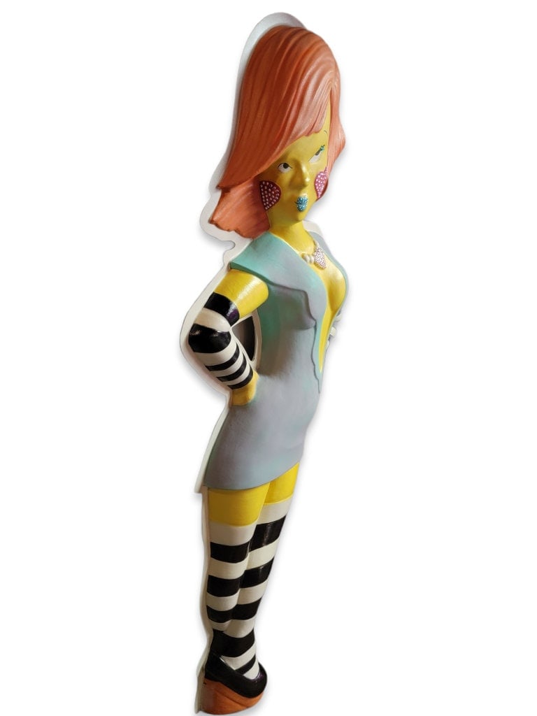 Vintage Mac Cosmetics Fiberglass Urban Art "Fafi" Statue - 3