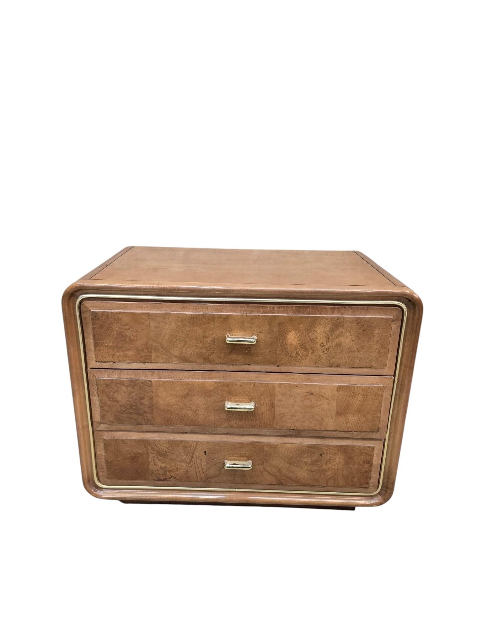 Art Deco American of Martinsville Headboard and Nightstands Set - 7