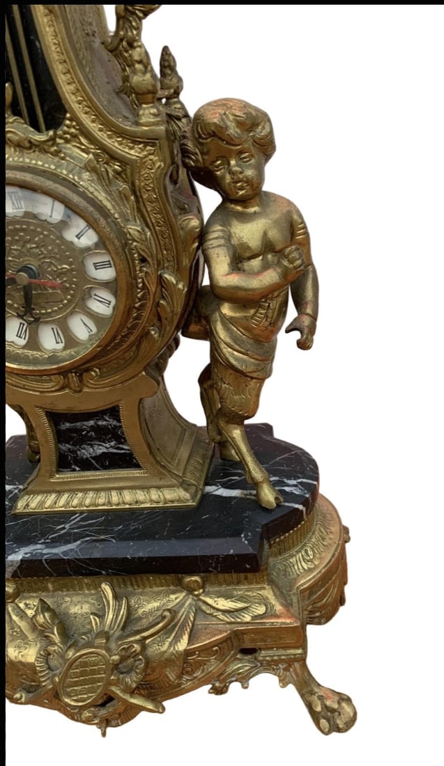 Vintage Imperial Brevettato Ornate Franz Hermle Mantel Clock - 7