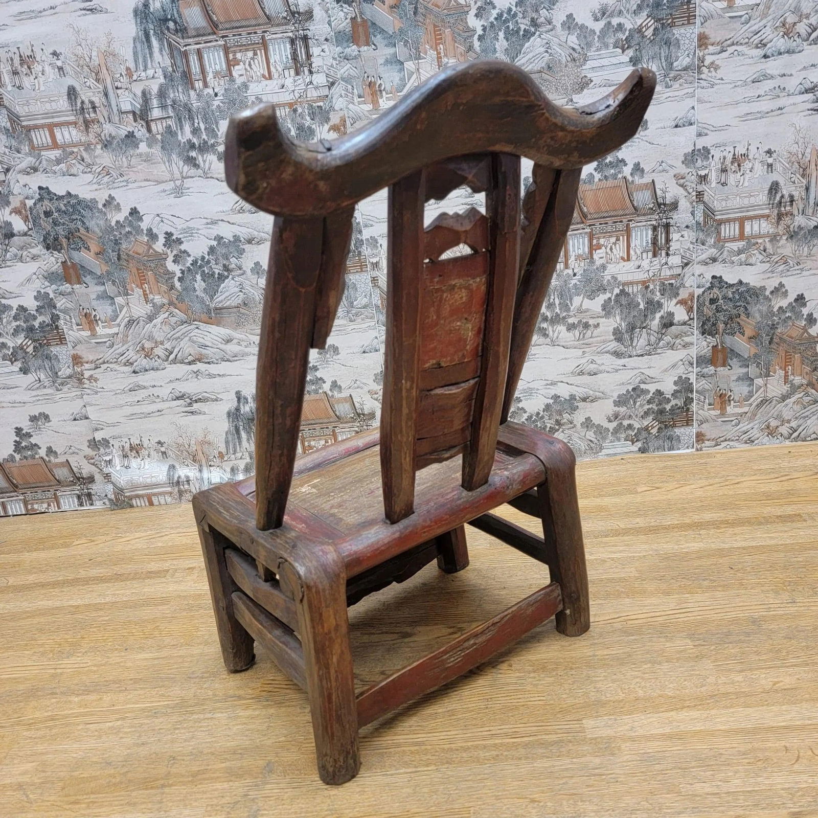 Antique Shanxi Province Carved Elm Chair - 6