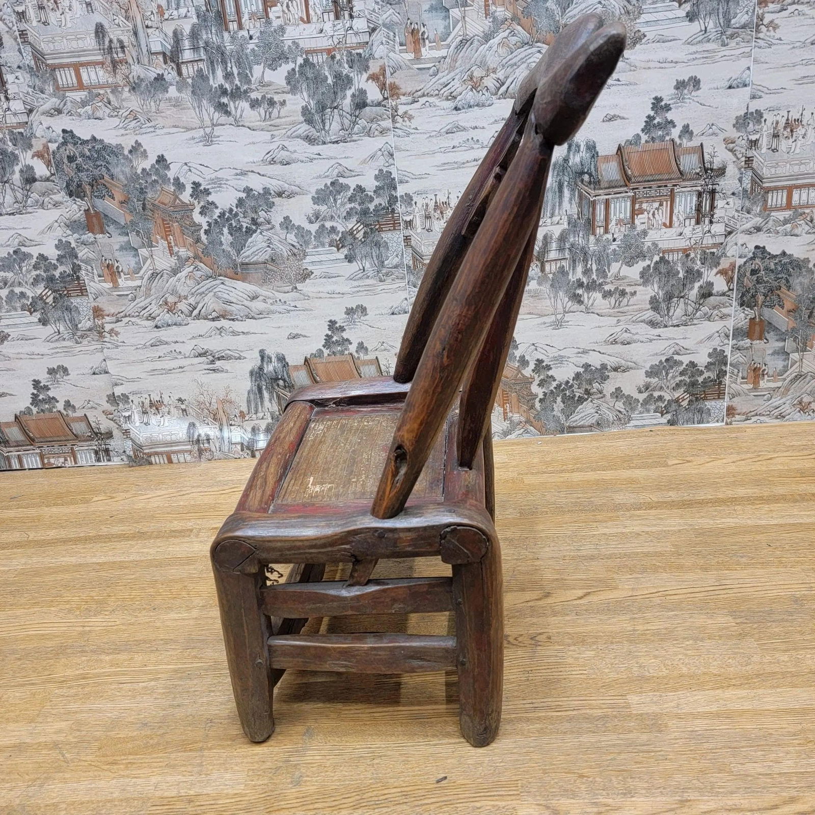 Antique Shanxi Province Carved Elm Chair - 8
