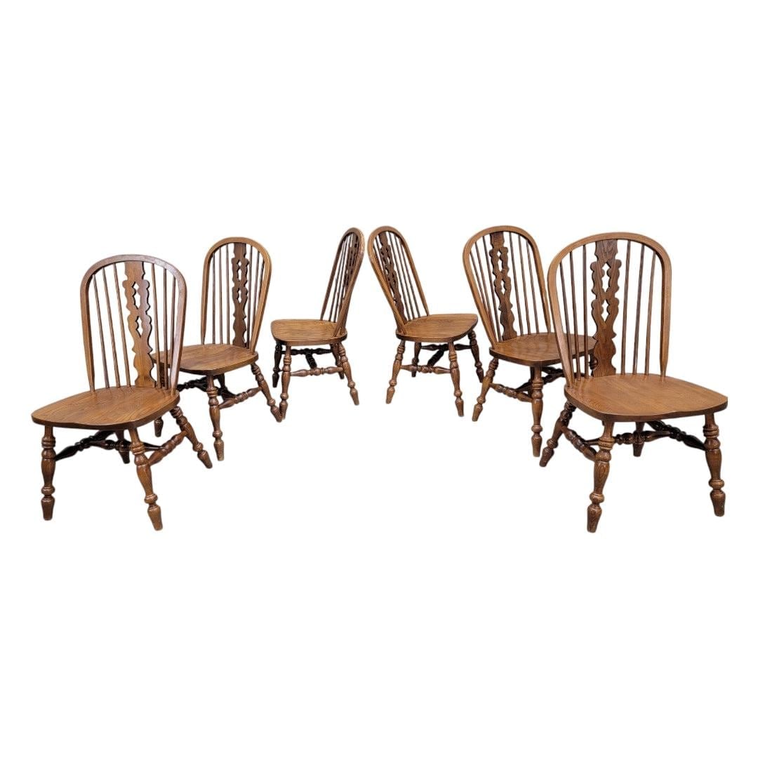 Vintage Victorian Style Windsor Dining Chairs by Nichols and Stone - Set of 8 - 10