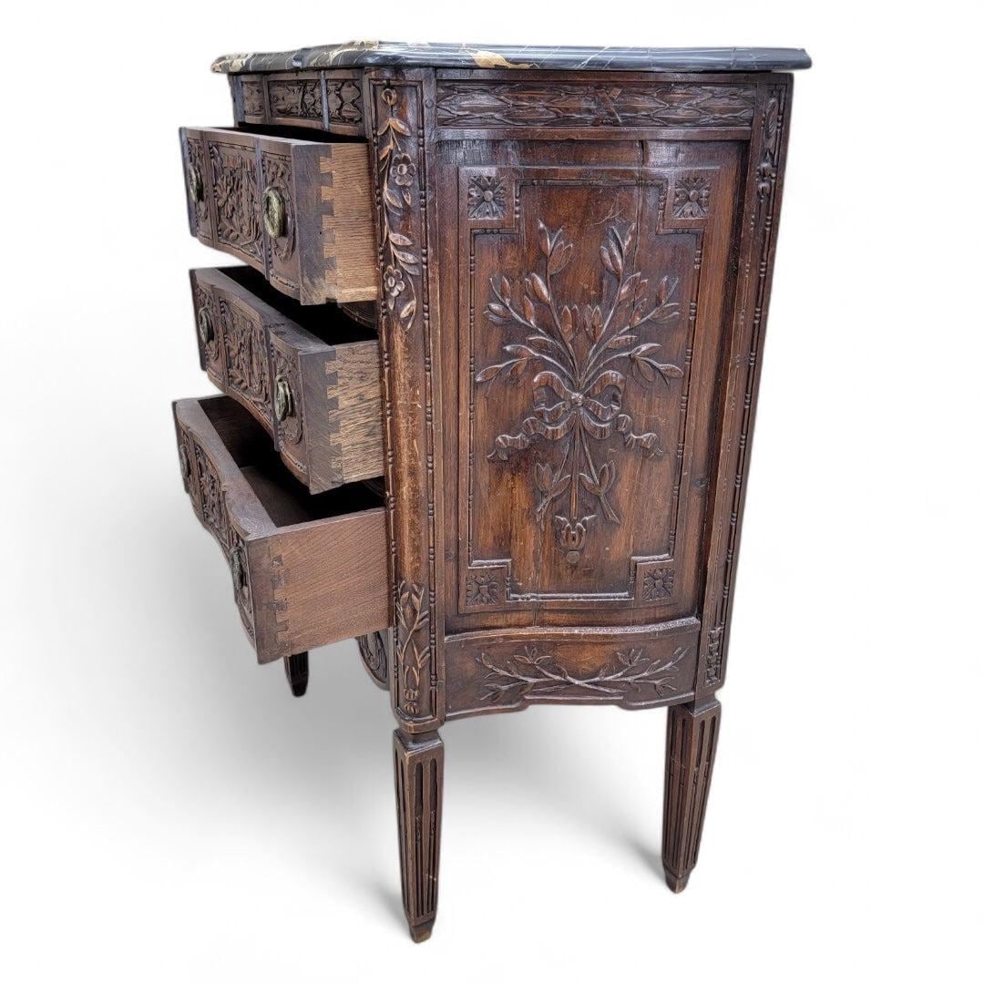 Antique French Carved Commode Chest - 6