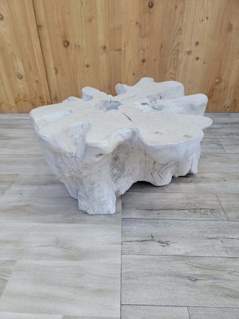 Vintage Bleached Teak Tree Root Sculpted Coffee Table - 8