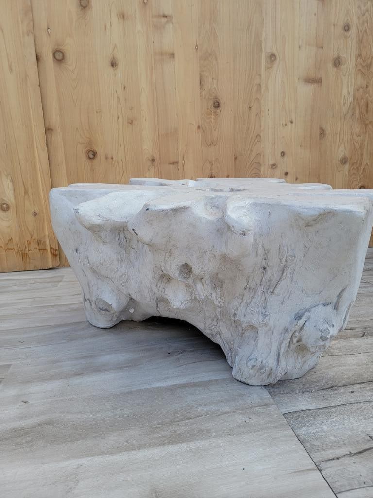 Vintage Bleached Teak Tree Root Sculpted Coffee Table - 9