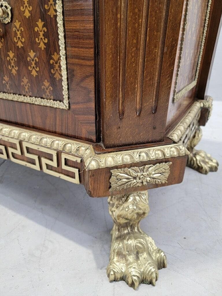 Antique French Empire Style Marquetry Inlay Chest Commode - 6