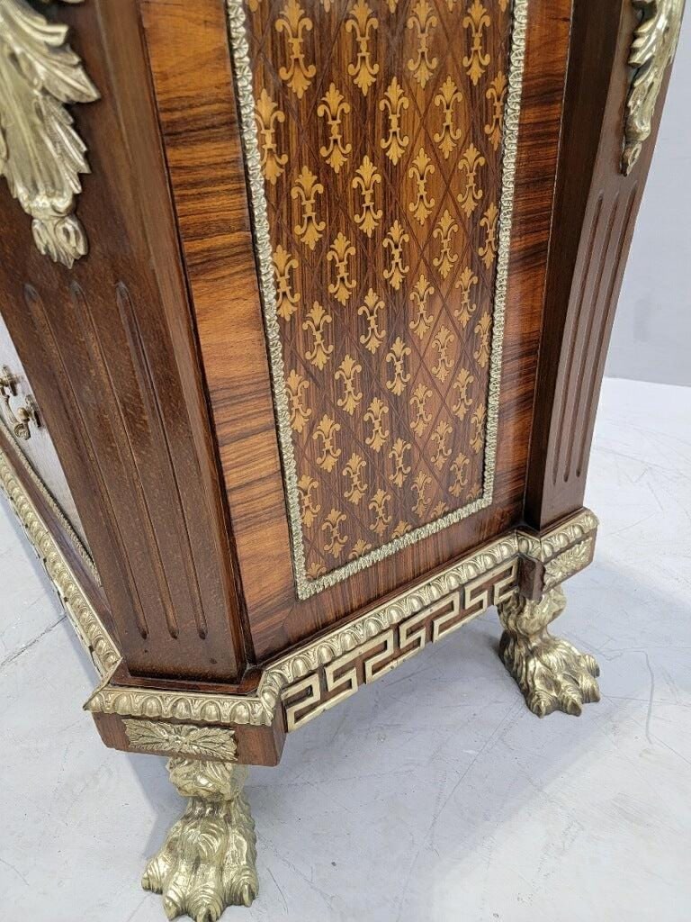 Antique French Empire Style Marquetry Inlay Chest Commode - 7