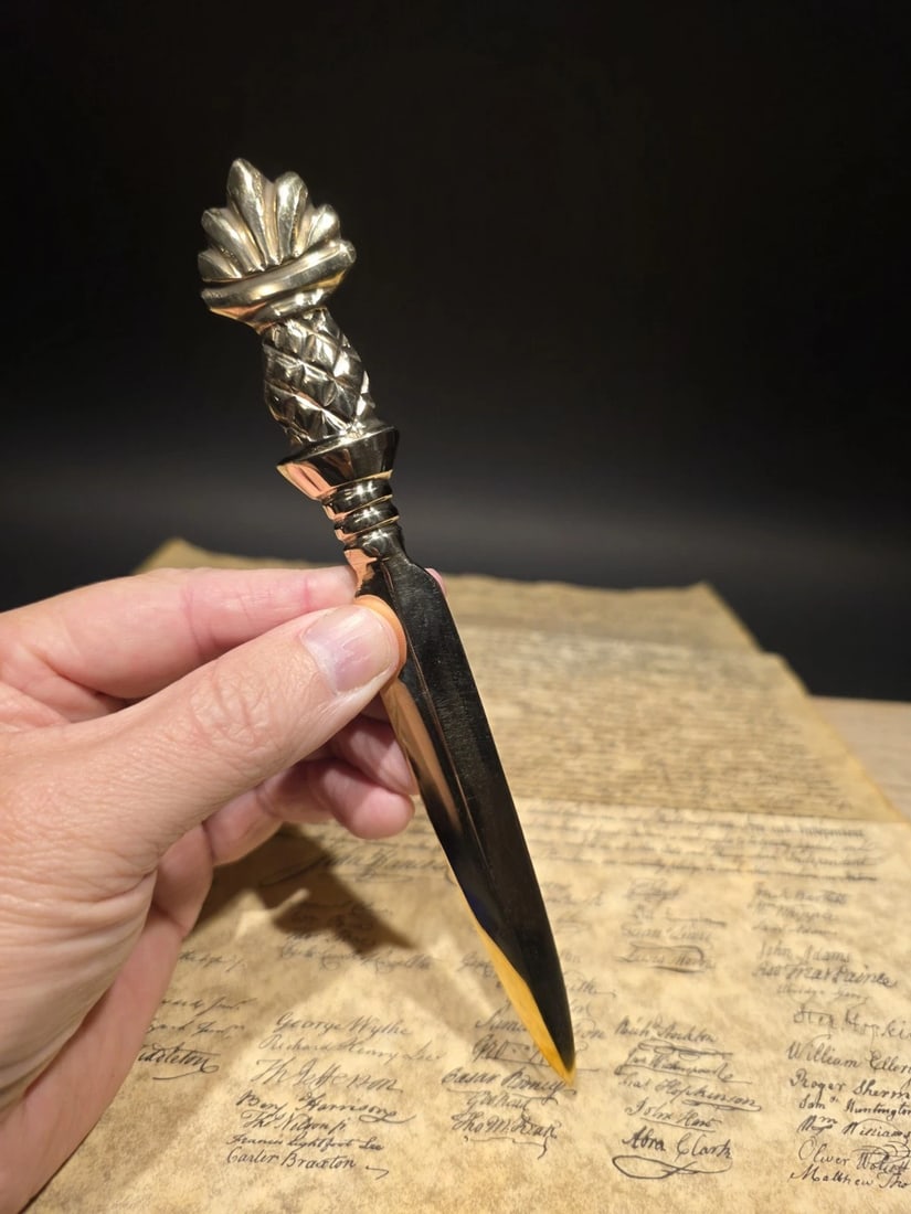 Brass Pineapple Handle Letter Opener - 2