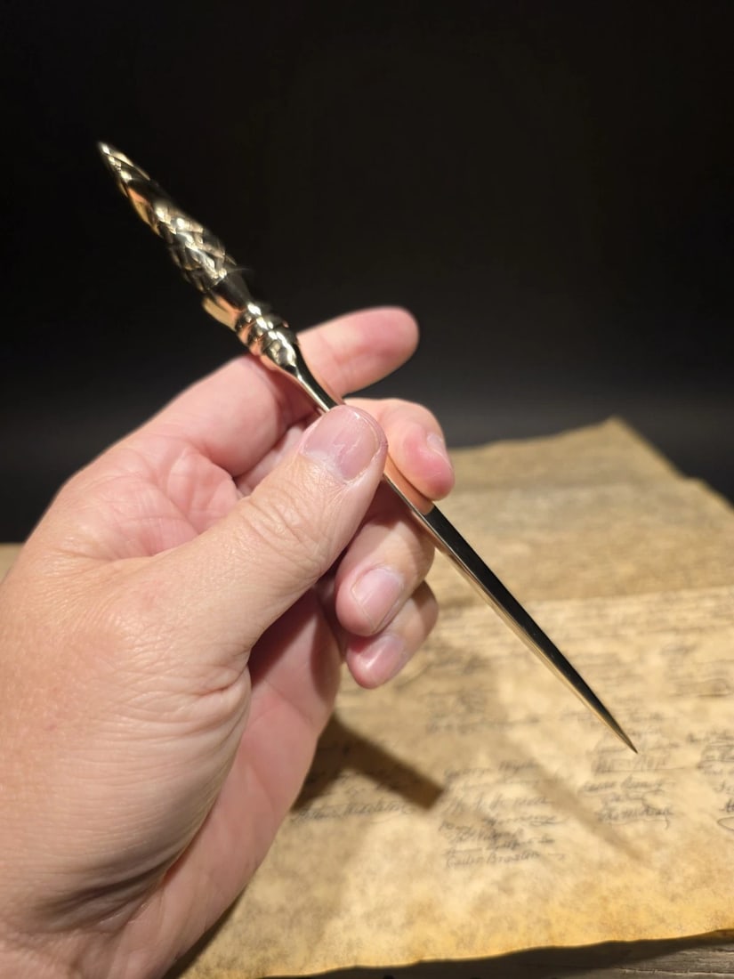 Brass Pineapple Handle Letter Opener - 5