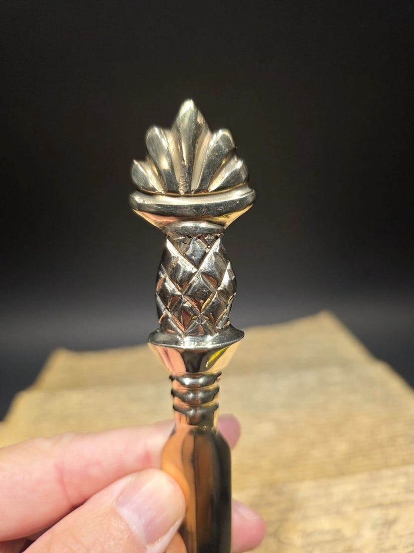 Brass Pineapple Handle Letter Opener - 8