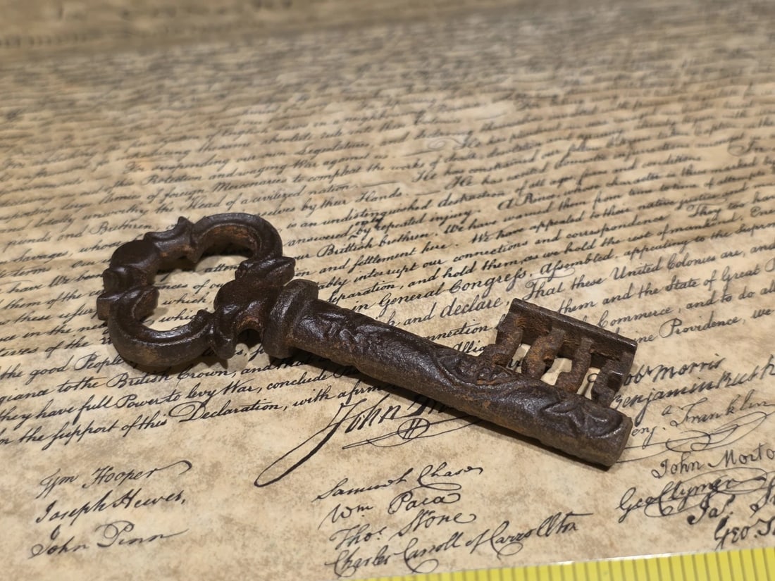 4" Iron Large Skeleton Church Key - 9