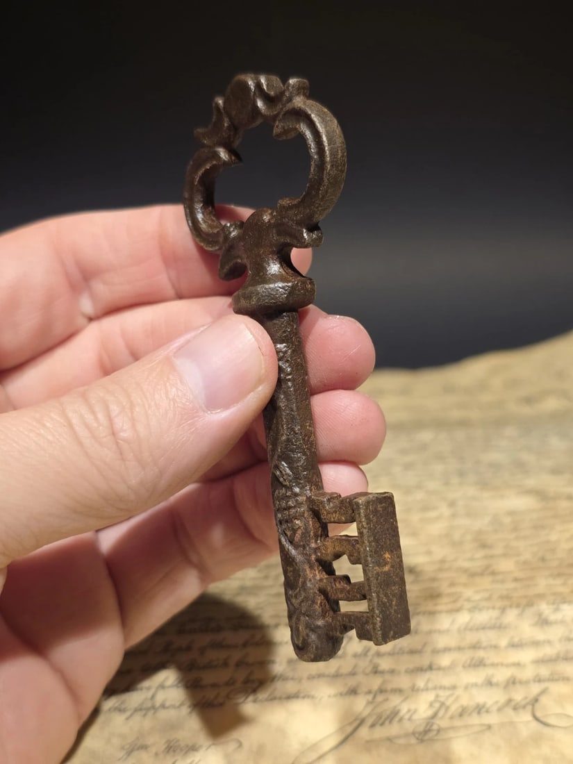 4" Iron Large Skeleton Church Key - 8
