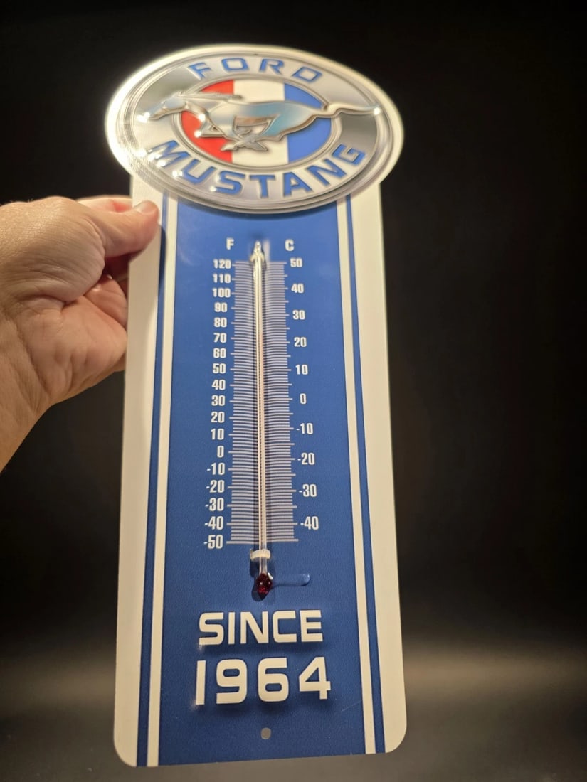 Ford Mustang American Thermometer Sign - 9