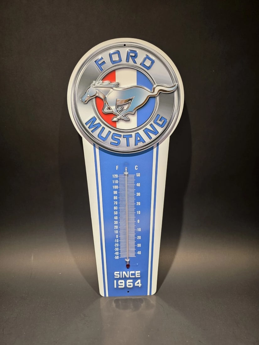 Ford Mustang American Thermometer Sign - 10