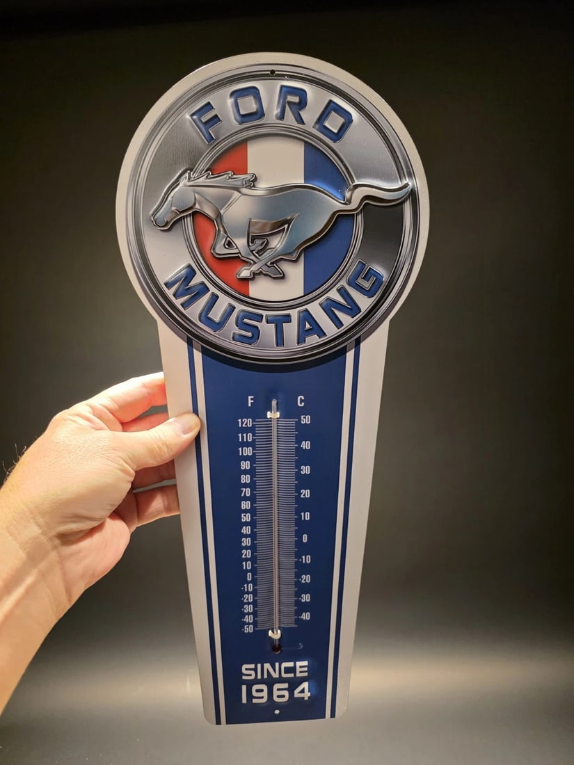 Ford Mustang American Thermometer Sign - 2