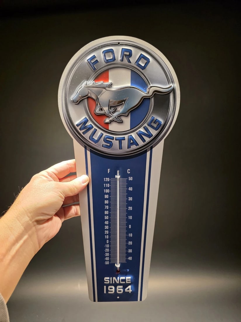 Ford Mustang American Thermometer Sign - 3