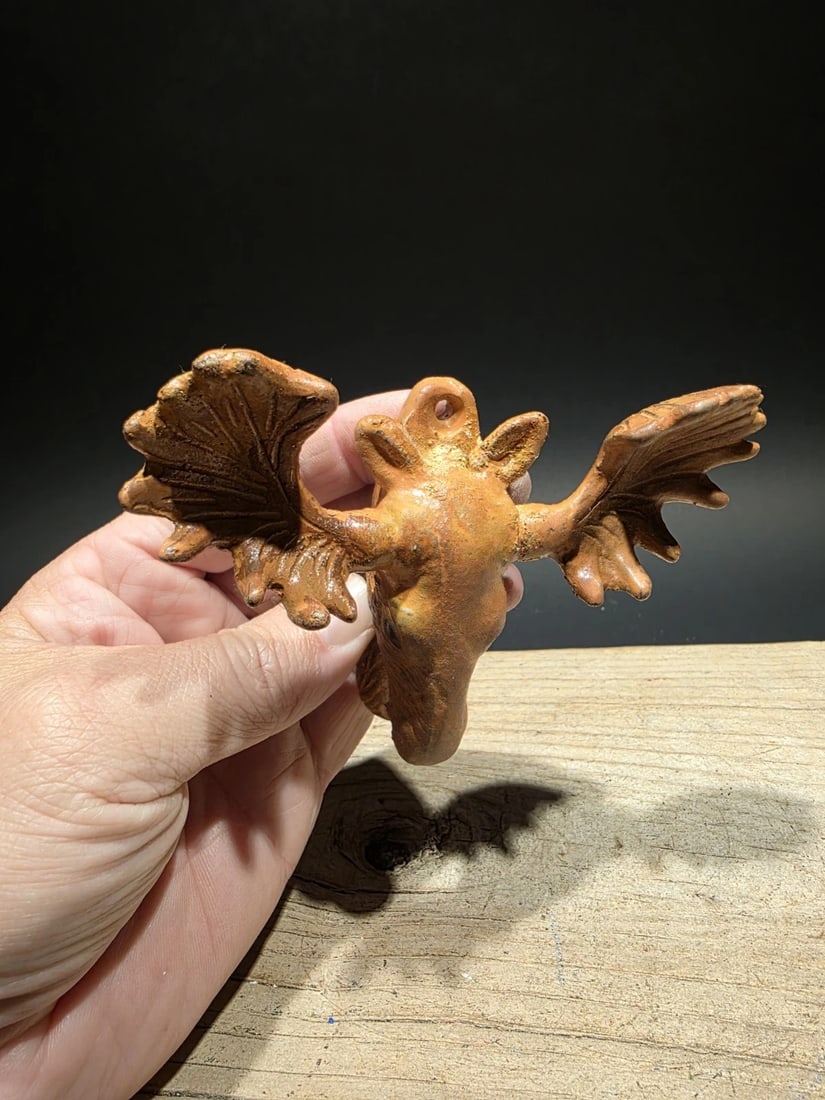 Cast Iron Moose Head Bar Bottle Opener - 9