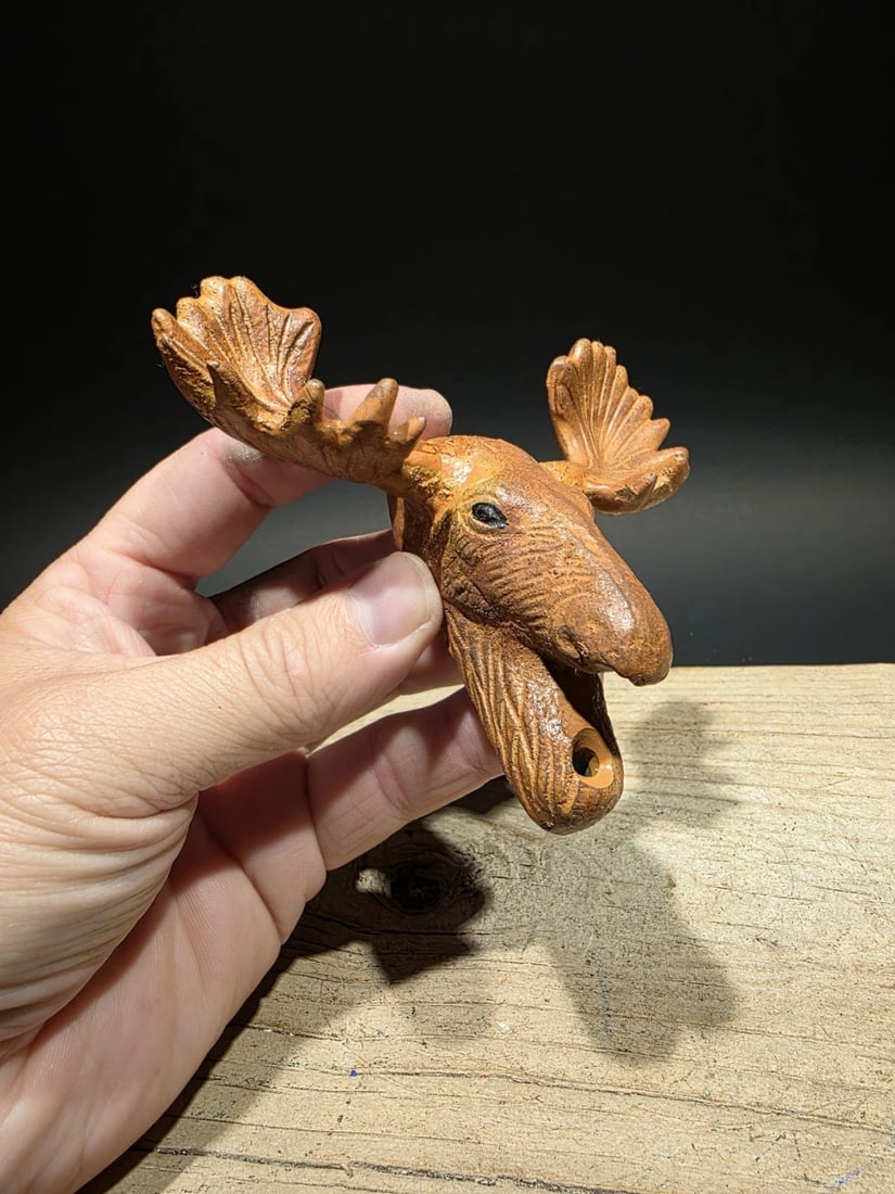 Cast Iron Moose Head Bar Bottle Opener - 10