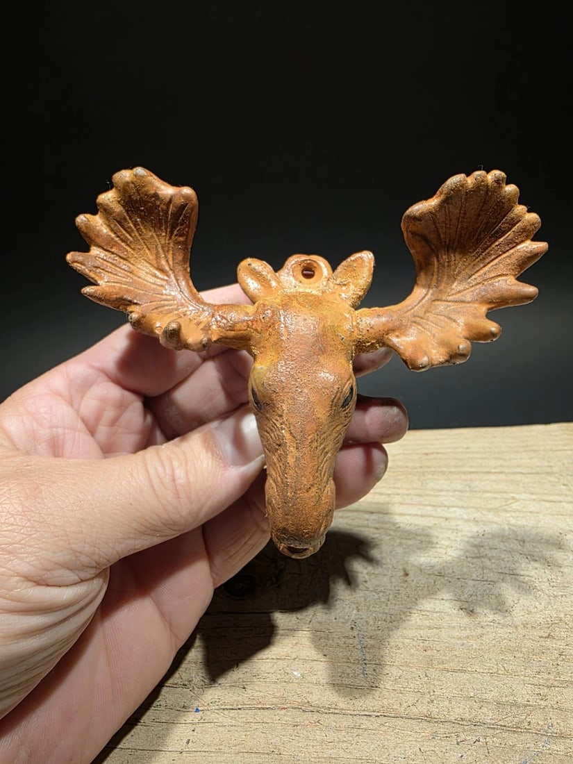 Cast Iron Moose Head Bar Bottle Opener - 8