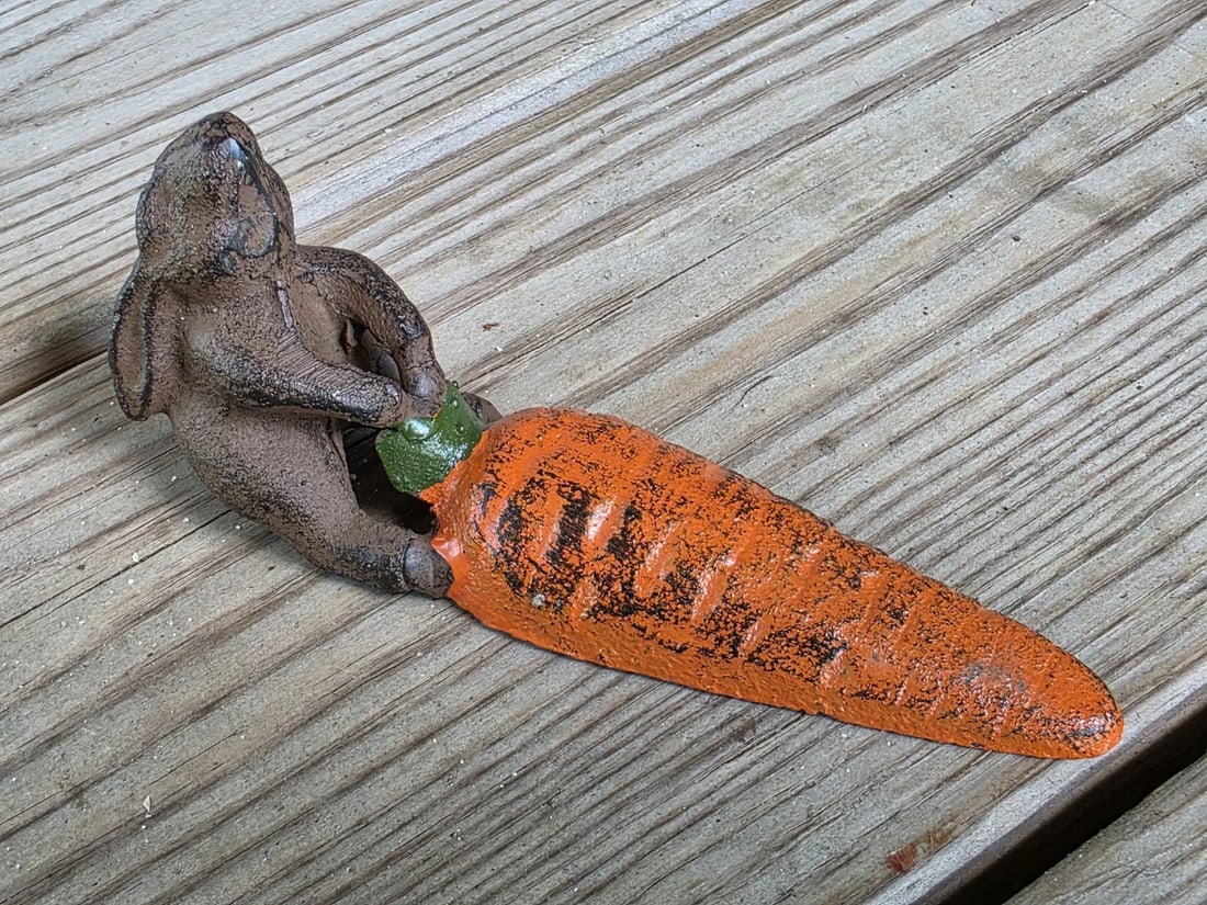 Cast Iron Door Stop Rabbit Hare Wedge - 12