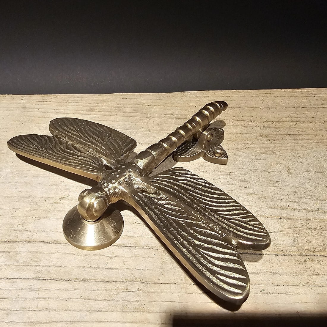 6-1/4" Brass Dragonfly Door Knocker - 5