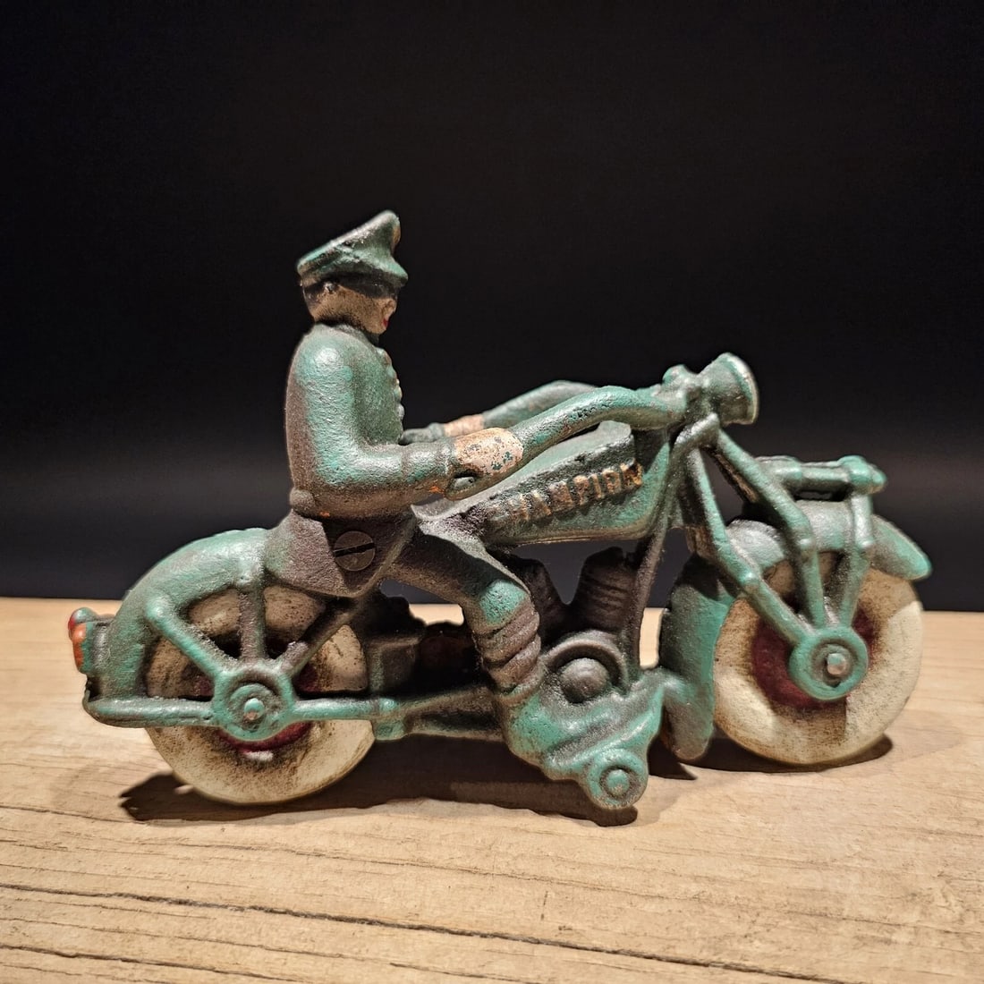 7" Cast Iron Toy Motorcycle - 3