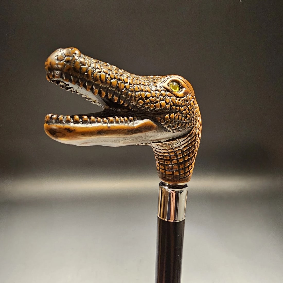 36" Gator Head Walking Stick Cane - 9