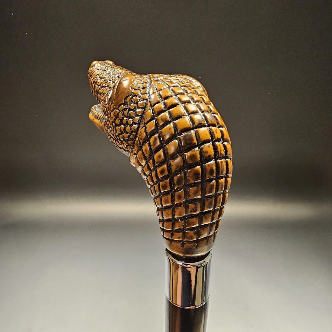 36" Gator Head Walking Stick Cane - 3