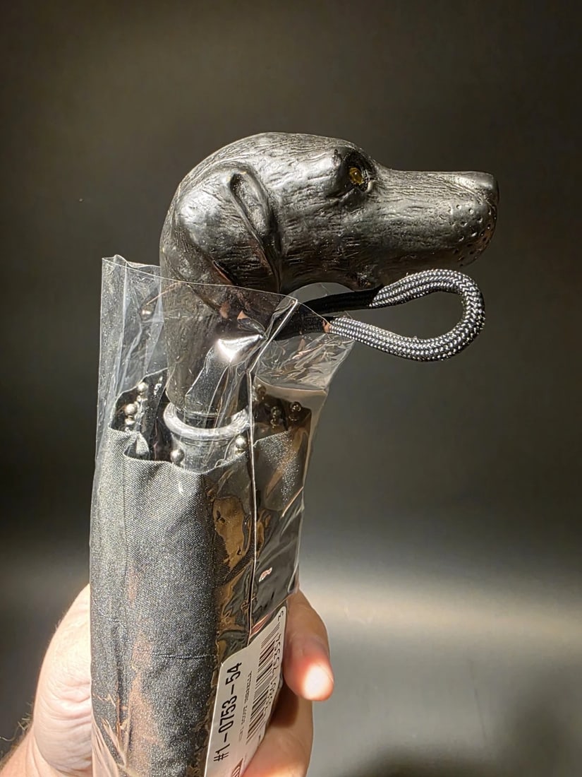 11 1/2" Black Lab Dog Head Umbrella - 12