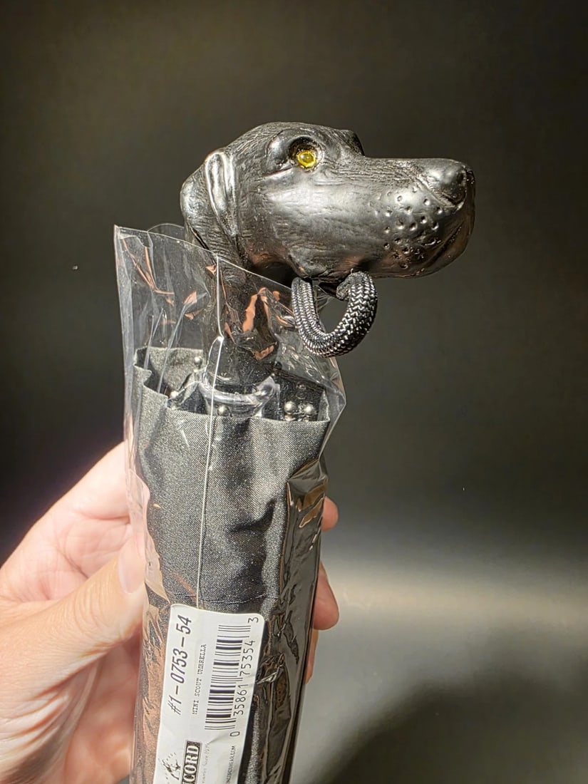 11 1/2" Black Lab Dog Head Umbrella - 6