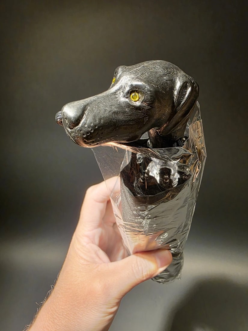 11 1/2" Black Lab Dog Head Umbrella - 8