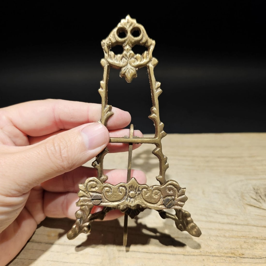 5" Miniature Brass Desk Easel - 6