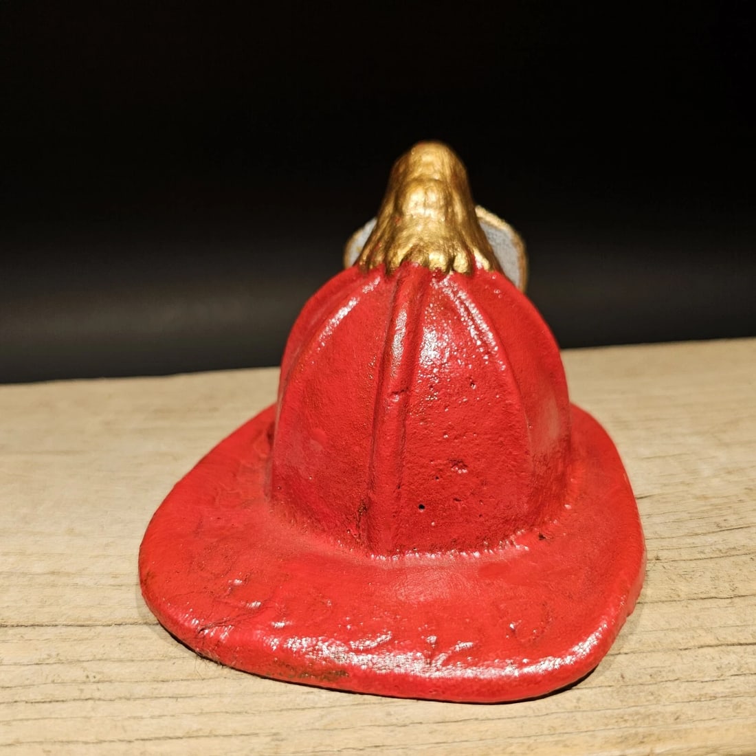 Miniature Cast Iron Texaco Fireman Helmet - 12