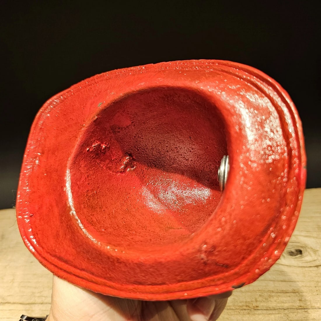 Miniature Cast Iron Texaco Fireman Helmet - 13