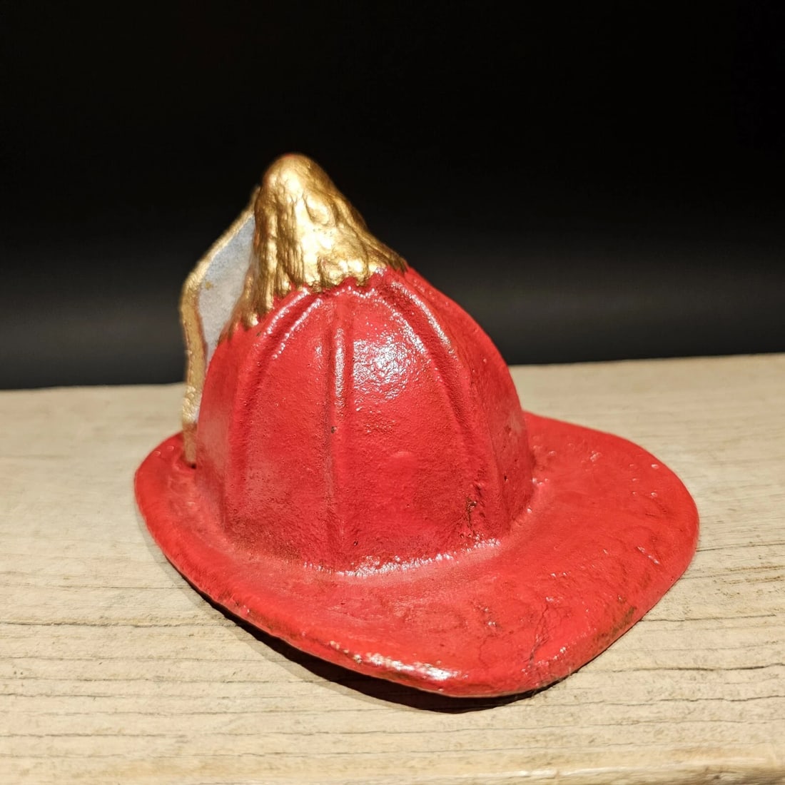 Miniature Cast Iron Texaco Fireman Helmet - 4