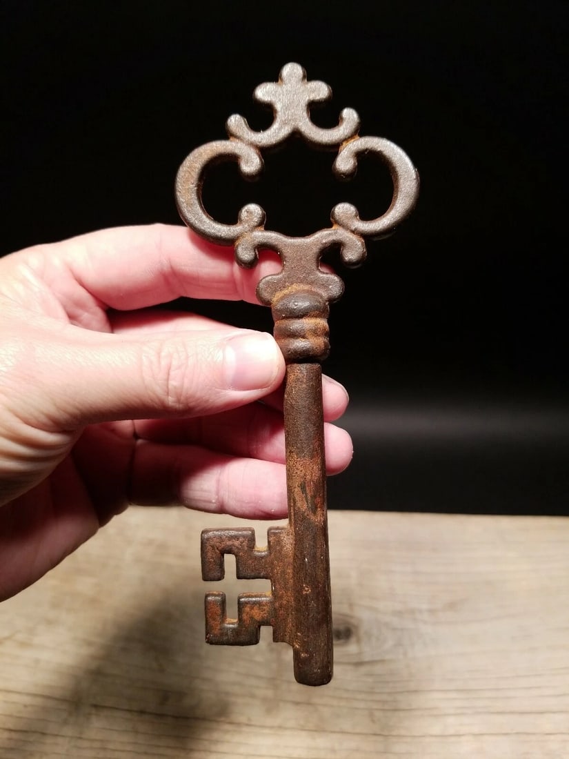 6 1/2" Large Iron Skeleton Church Key - 10