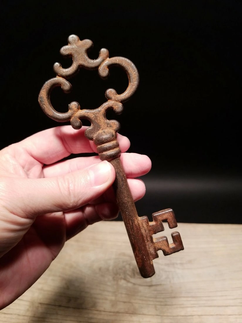 6 1/2" Large Iron Skeleton Church Key - 12