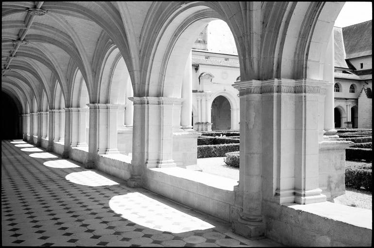 Arches Fontevraud Abbey, Chinon, France - Silver Gelatin: Title: Arches Fontevraud Abbey, Chinon, France - Silver Gelatin Description: Title: Arches Fontevraud Abbey, Chinon, France - Silver Gelatin Photograph - Limited Edition of 10 Artist: Paul Cooklin Ori