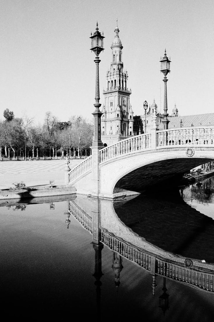 Plaza De Espana Spainish Square, Seville - Silver Gelatin: Title: Plaza De Espana Spainish Square, Seville - Silver Gelatin Description: Title: Plaza De Espana Spainish Square, Seville - Silver Gelatin Photograph - Limited Edition of 10 Artist: Paul Cooklin O