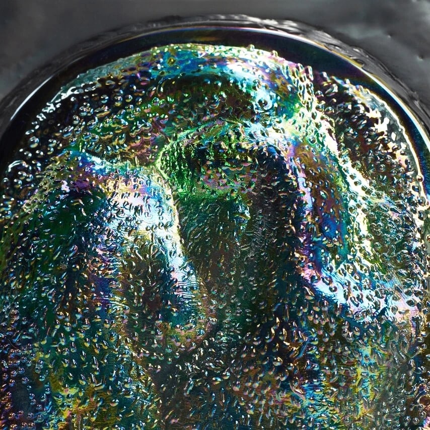 21.5" Blue Stained Glass Dragonfly Turtleback Table Lamp - 11