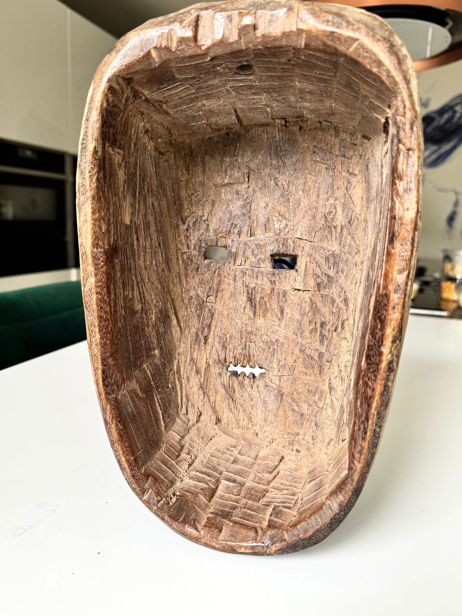 Blue dance mask - Tsogo - Gabon - hardwood - 10