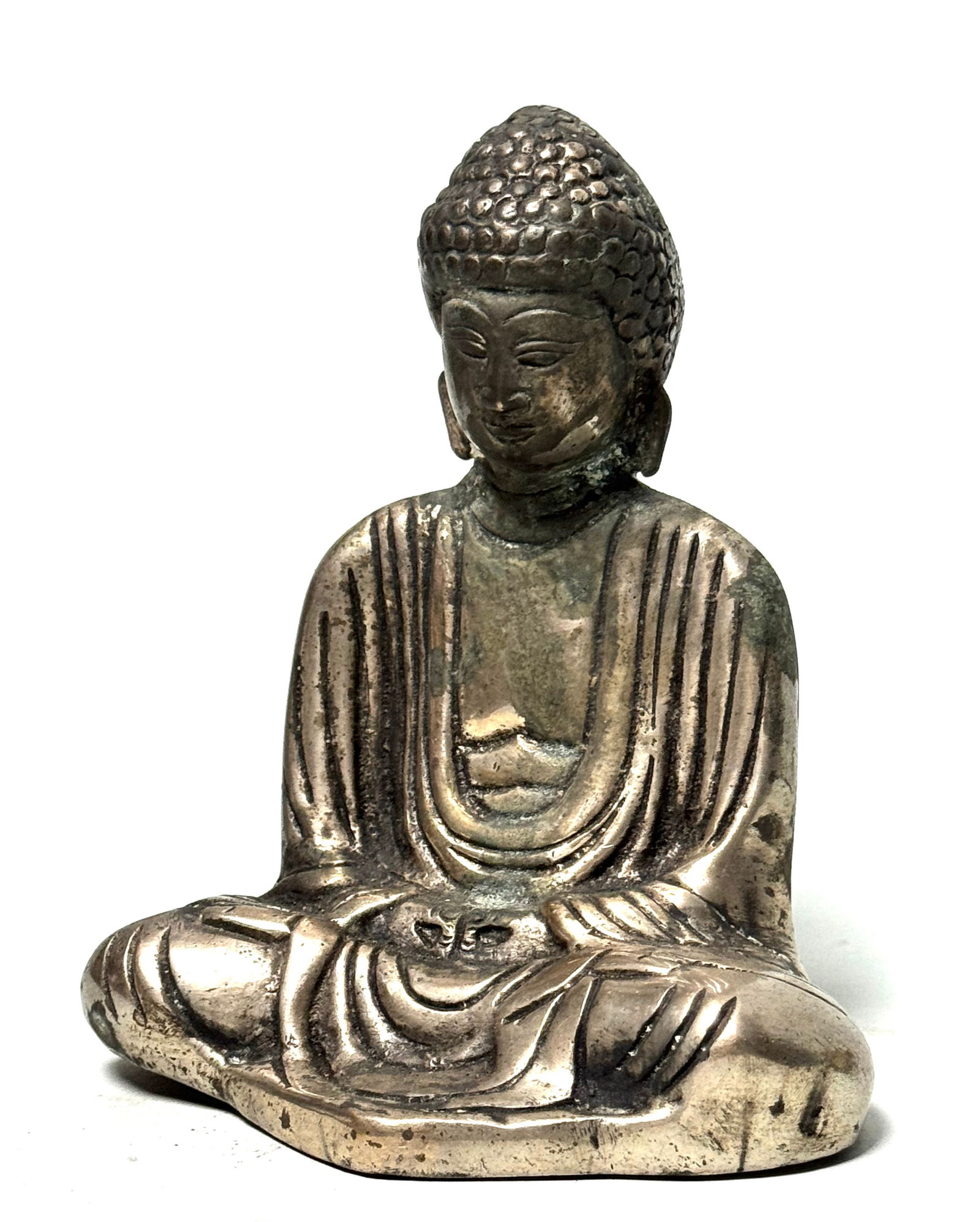 Statue of sitting meditation Buddha with lotus - China - 2